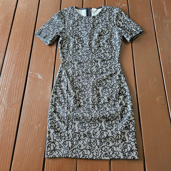 Aritzia Wilfred Women's Mignonne Floral Black & Gray Sheath Dress. Size S - Picture 2 of 9